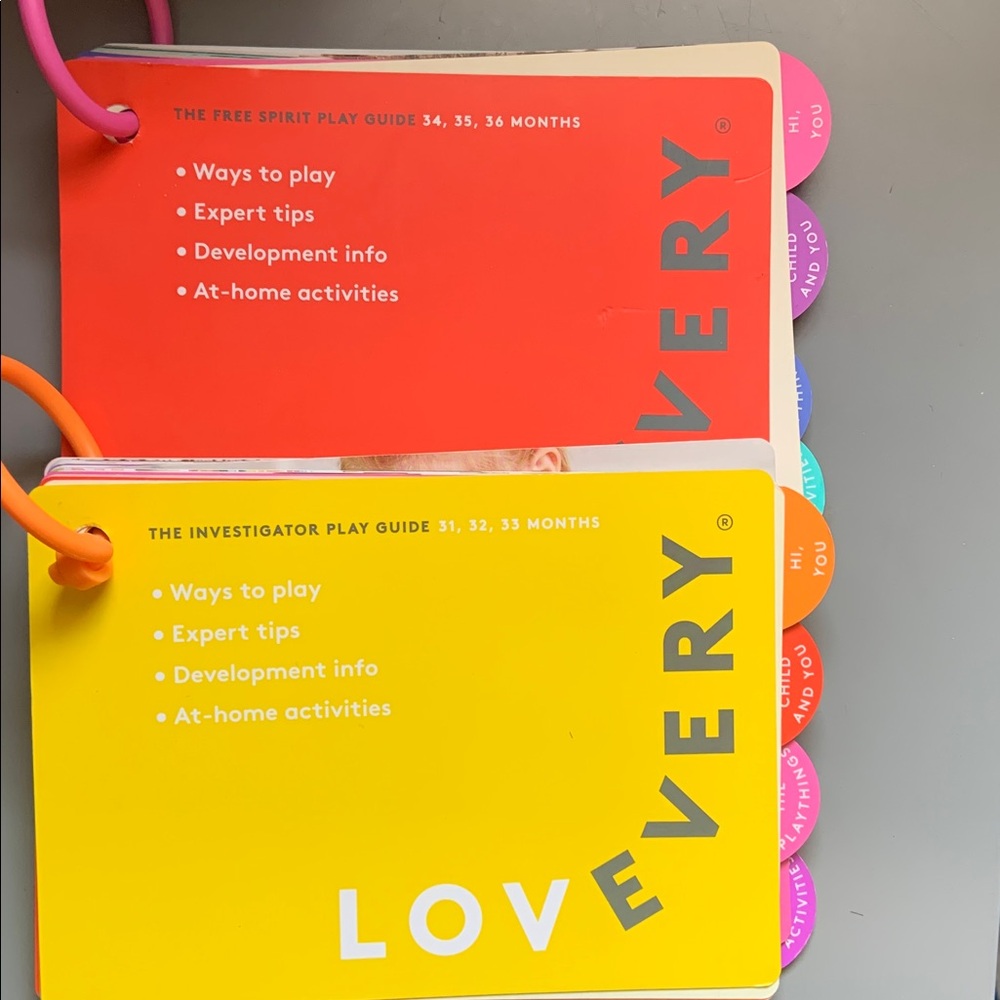 Lovevery Kids Play Guide Set - Red and Yellow